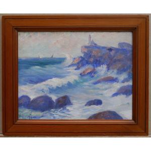 Ploumanac'h Lighthouse, Perros-guirec. F. Haberkoan (20th Century)