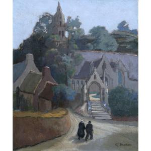 Châteaulin, Brittany, Notre-dame Church. Gaston Bouillon (1881–1958)