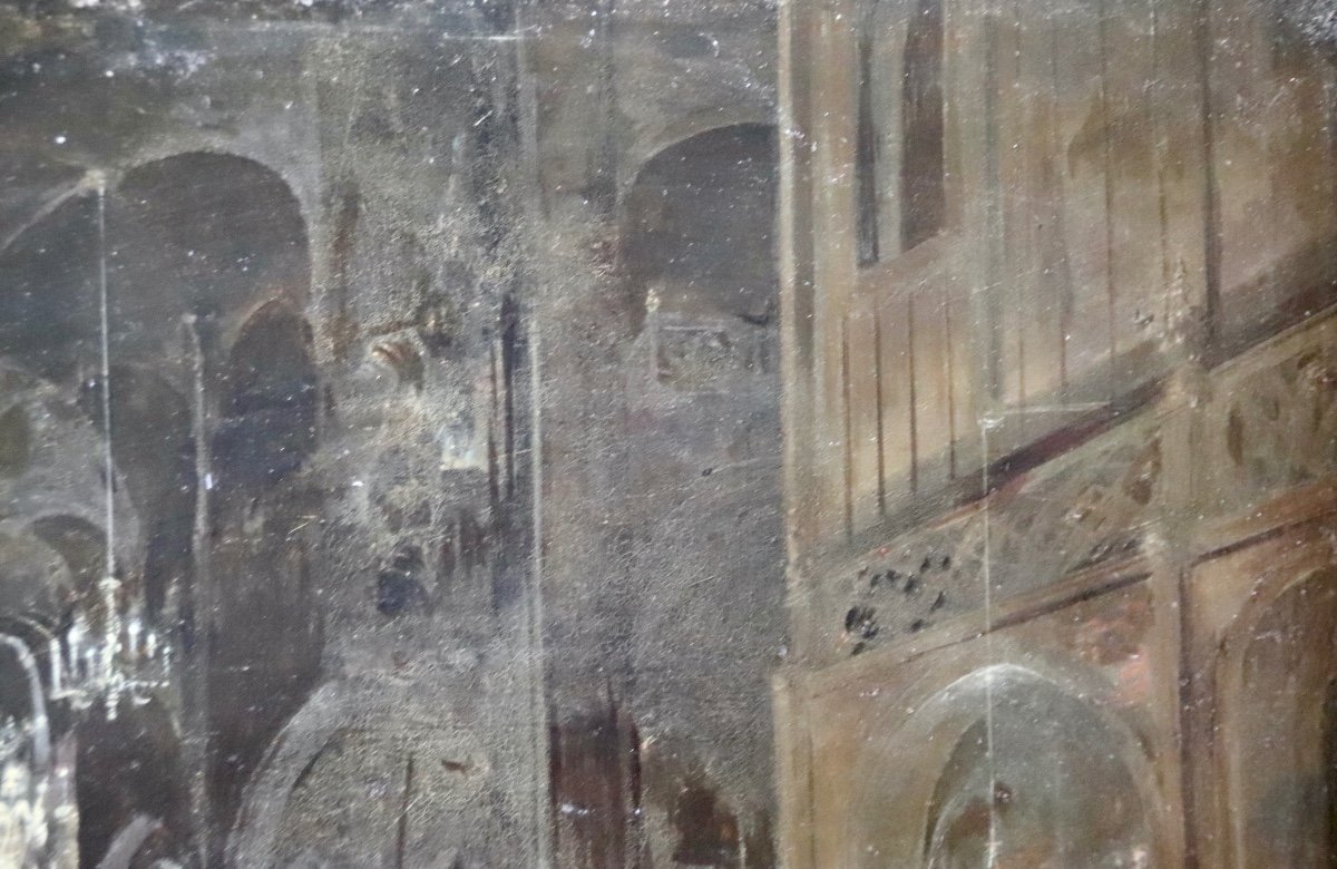 Grande Peinture Sur Cuivre Flamande d'&eacute;poque XVII&egrave;me Sc&egrave;ne De Banquet-photo-2