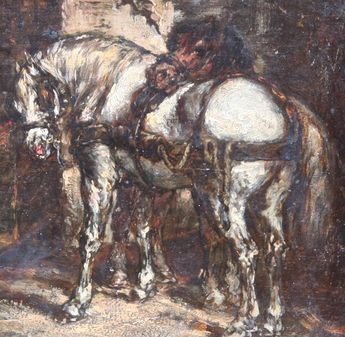 "the Farrier" Painting On Wood Anonime-photo-3