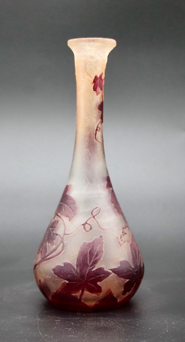 Pâte De Verre Vase Soliflor De Legras-photo-4