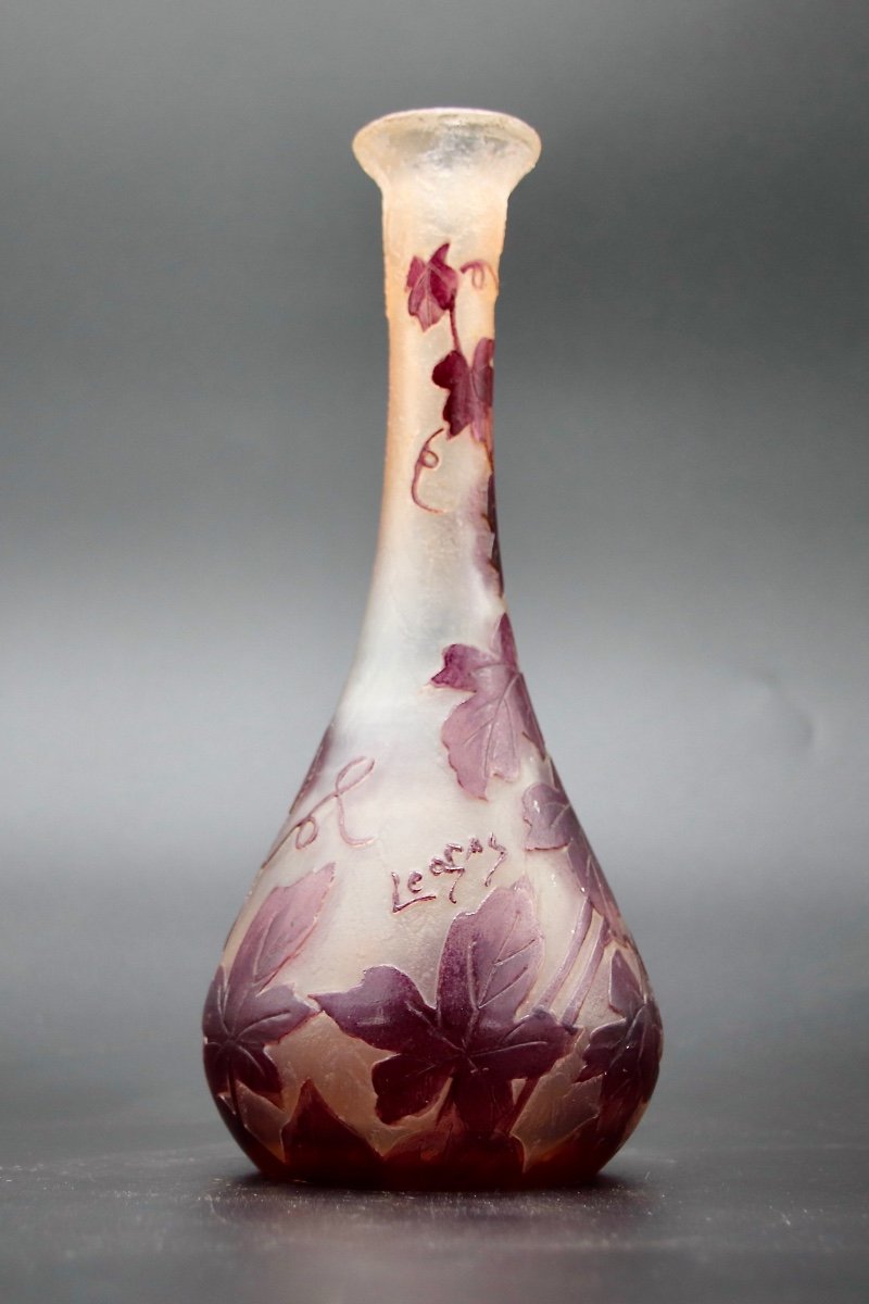 Pâte De Verre Vase Soliflor De Legras