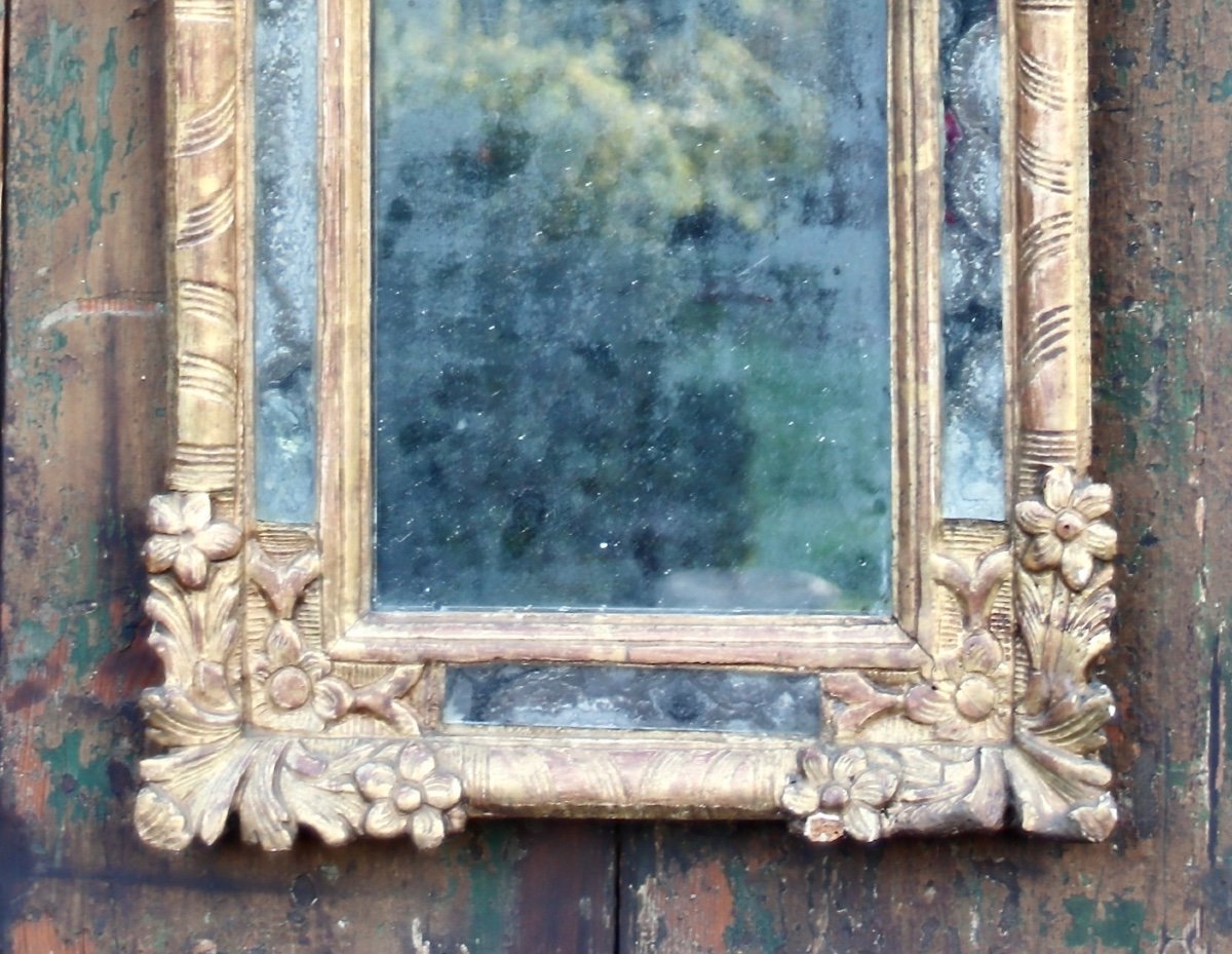 Miroir d'époque Régence En Bois Doré à Parcloses-photo-4