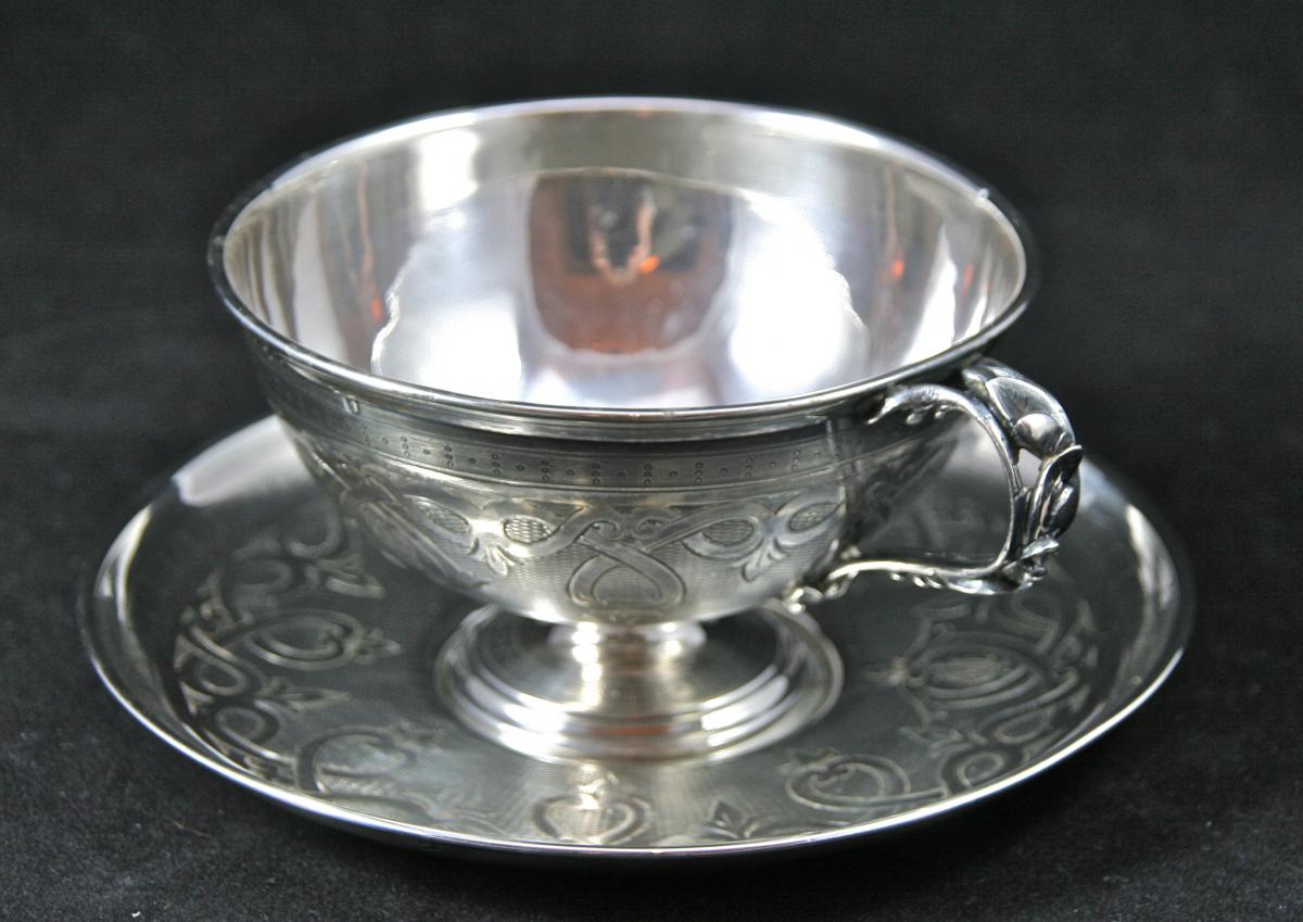 Cup And Saucer Silver