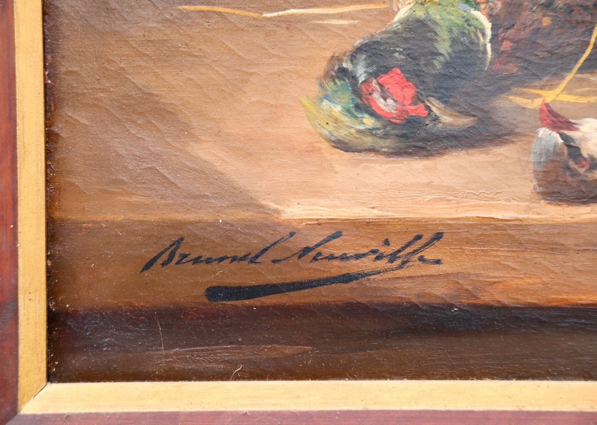 Peinture De Brunel De Neuville Nature Morte Aux Faisans-photo-6
