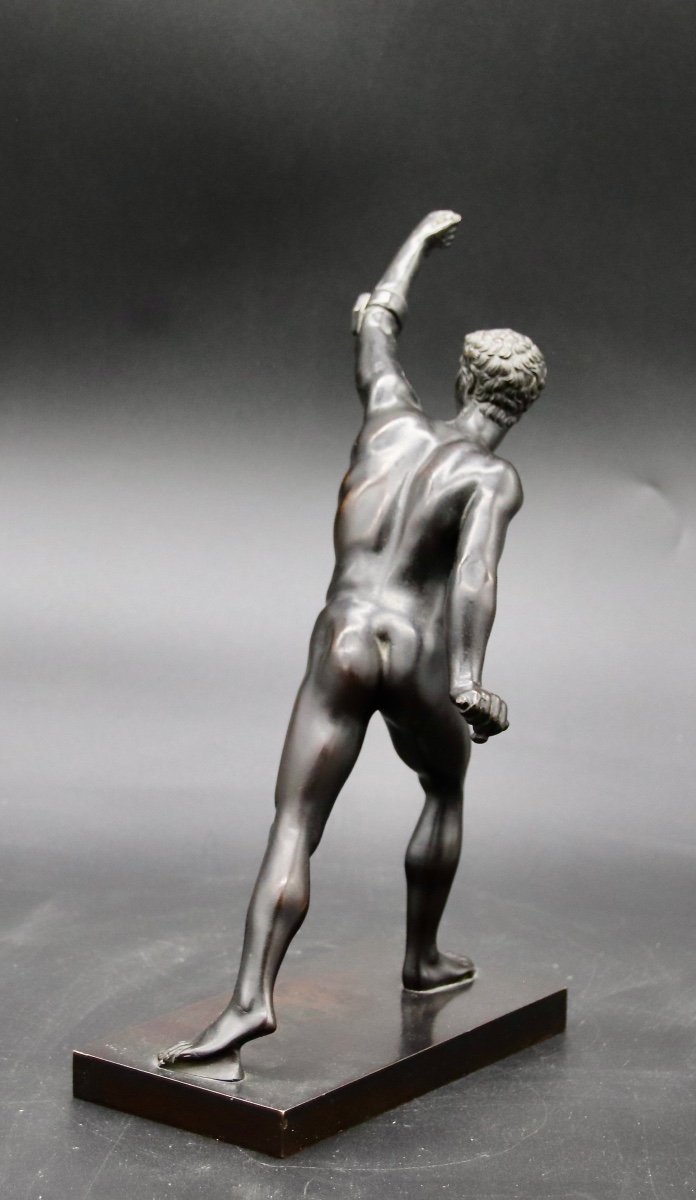 Late Nineteenth Bronze Of The Borghese Gladiator-photo-2