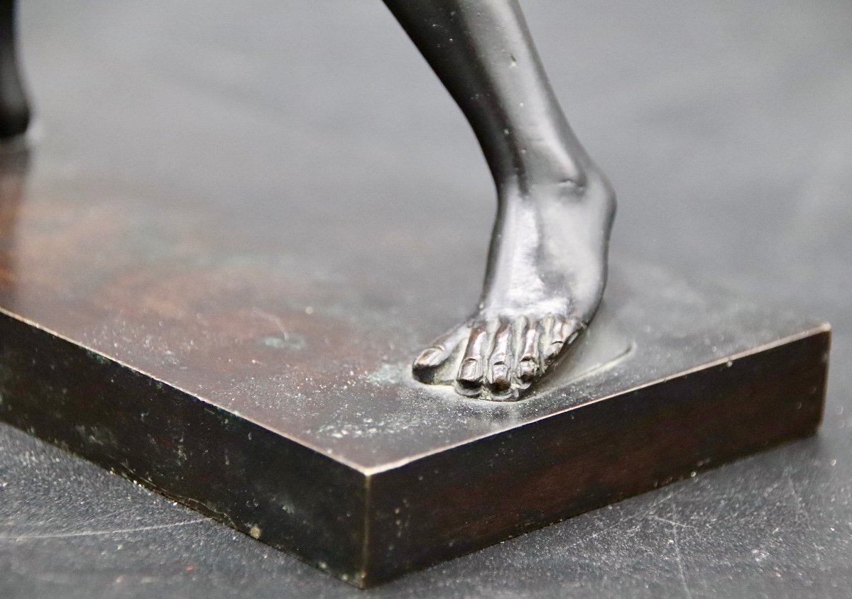 Late Nineteenth Bronze Of The Borghese Gladiator-photo-6
