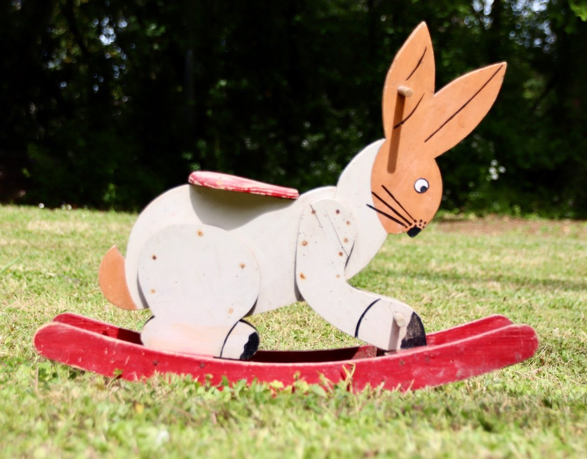 Wooden Rocking Rabbit-photo-1