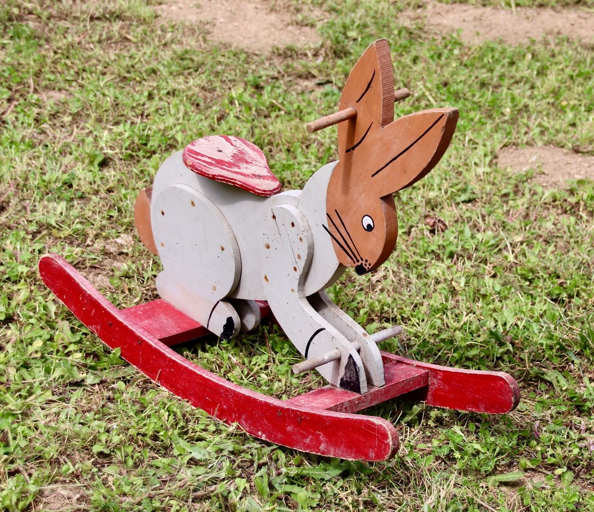 Wooden Rocking Rabbit-photo-4