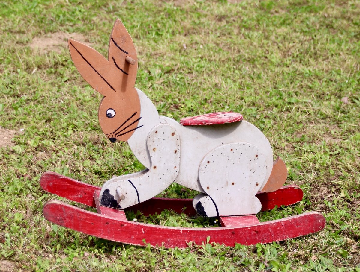 Wooden Rocking Rabbit