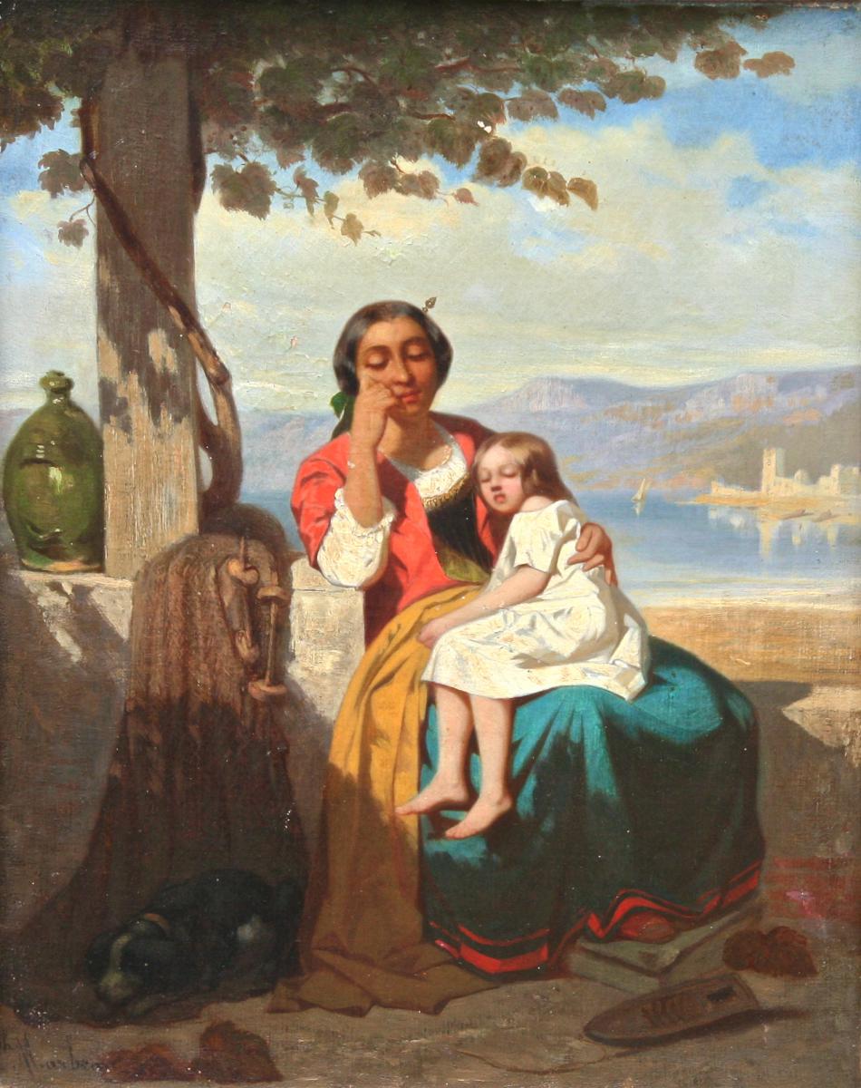 "young Woman With Child" Philipe De Marbeau-photo-2