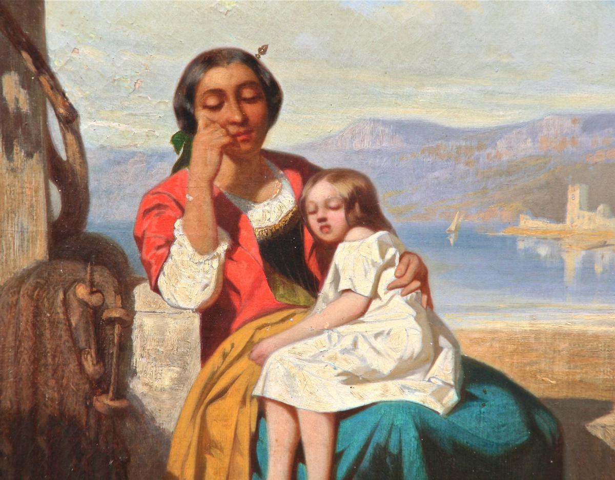 "young Woman With Child" Philipe De Marbeau-photo-4