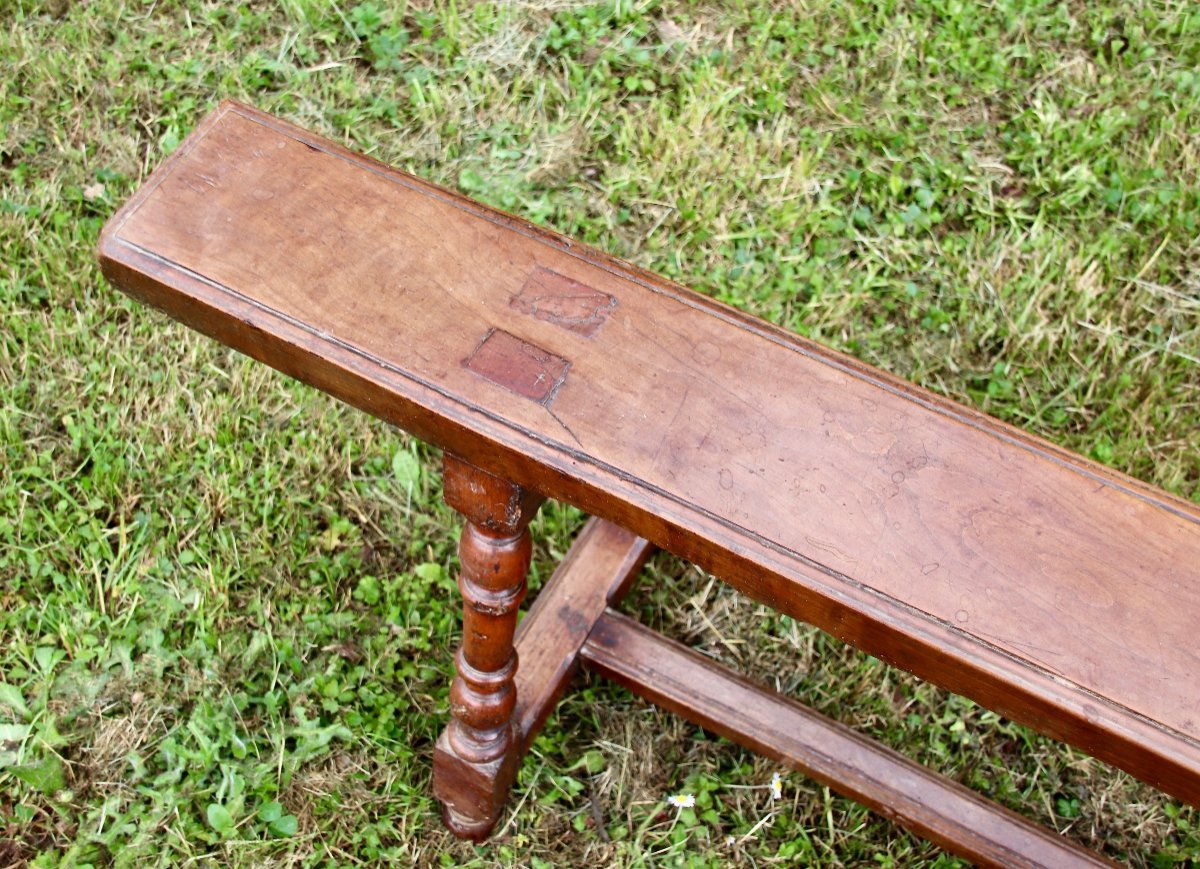 Pair Of Benches In Walnut Early Eighteenth-photo-2