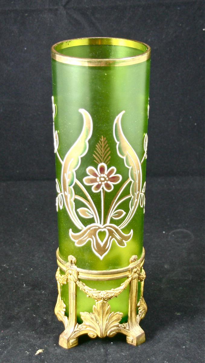 Vase émaillé Art Nouveau-photo-4