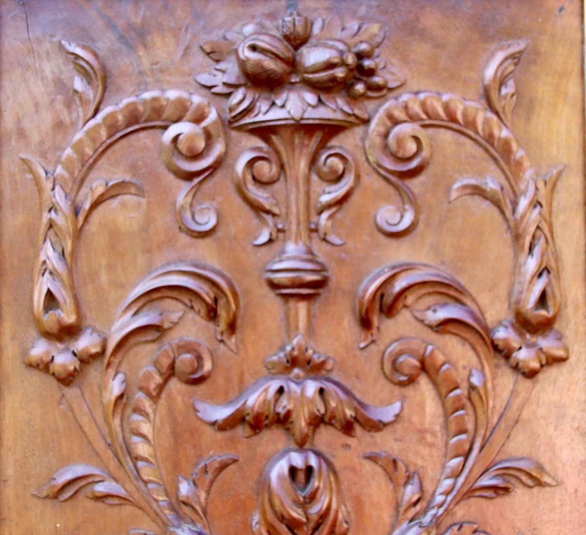 Nineteenth Carved Walnut Panel-photo-6