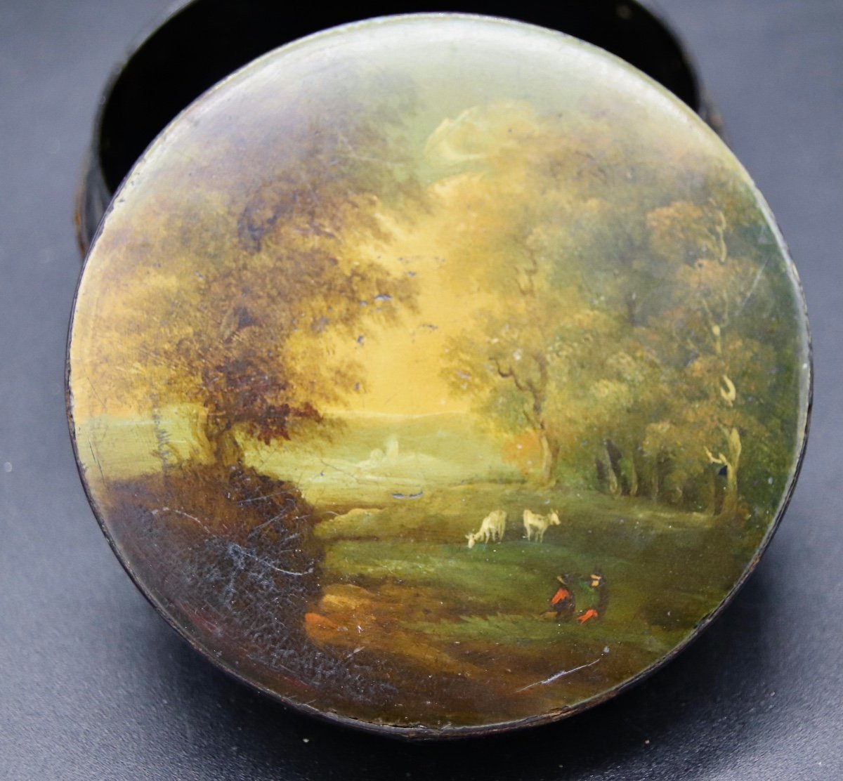 Boite En Laque XIXème à Décor miniature De Paysage -photo-5