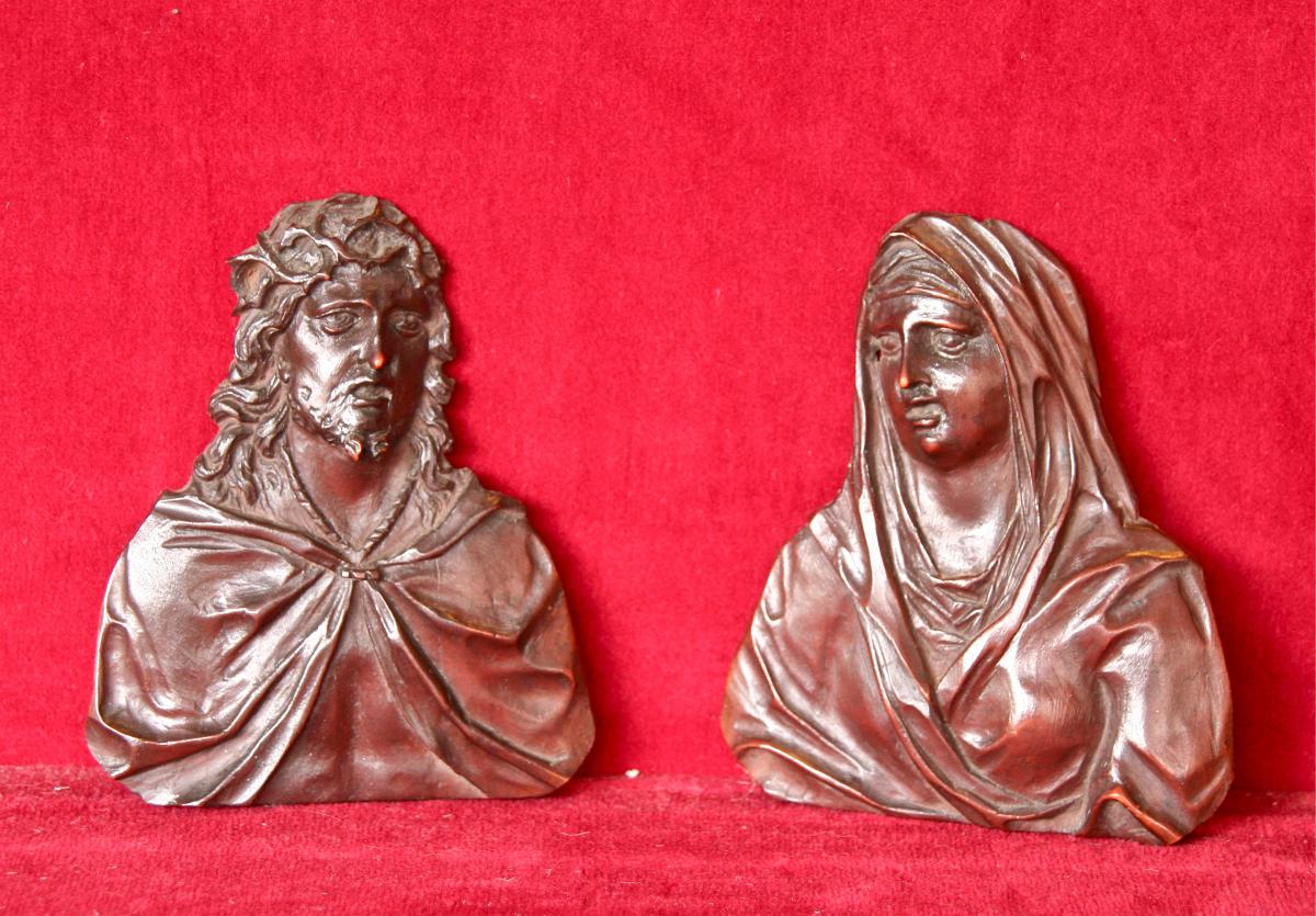 Vierge Et Christ De C. Bagard En Bois De Sainte Lucie-photo-1