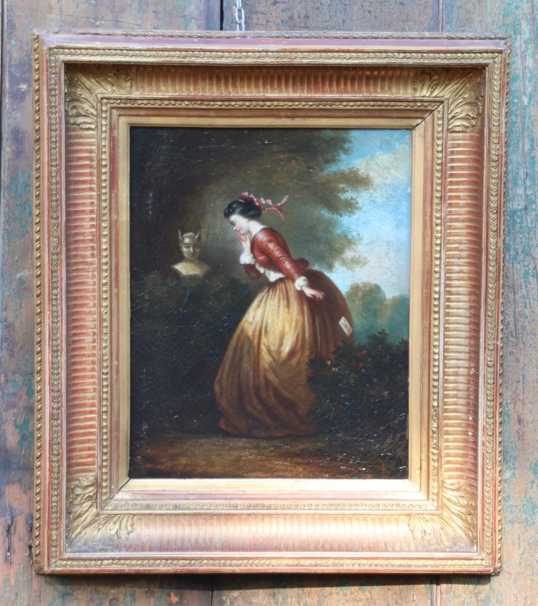 19th Century Painting Young Girl With Letter By Gerard-photo-4