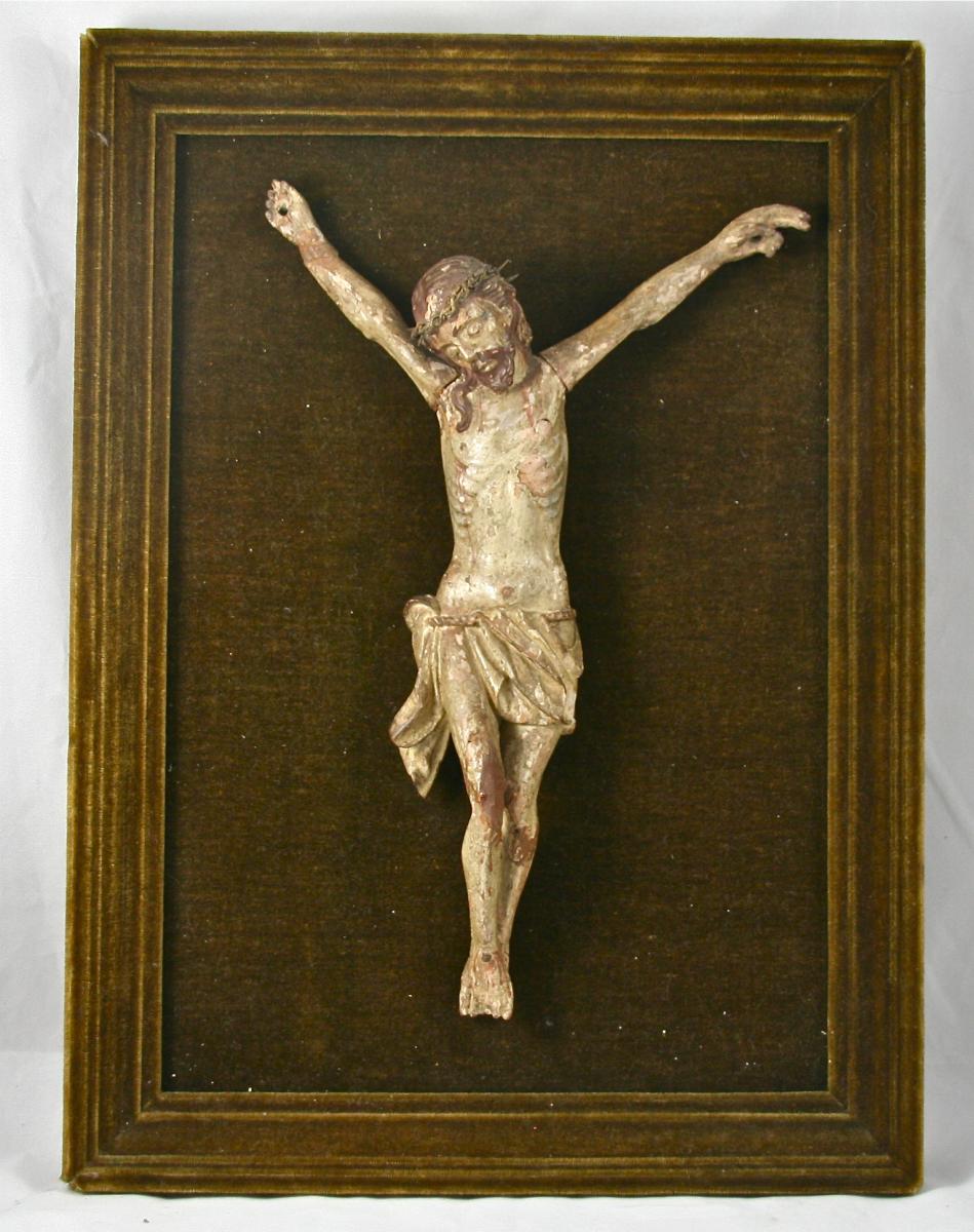 Christ XVIIIème En Bois Polychrome-photo-2