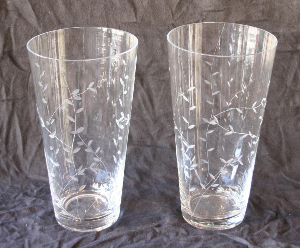 Pair Of Vases In Glass