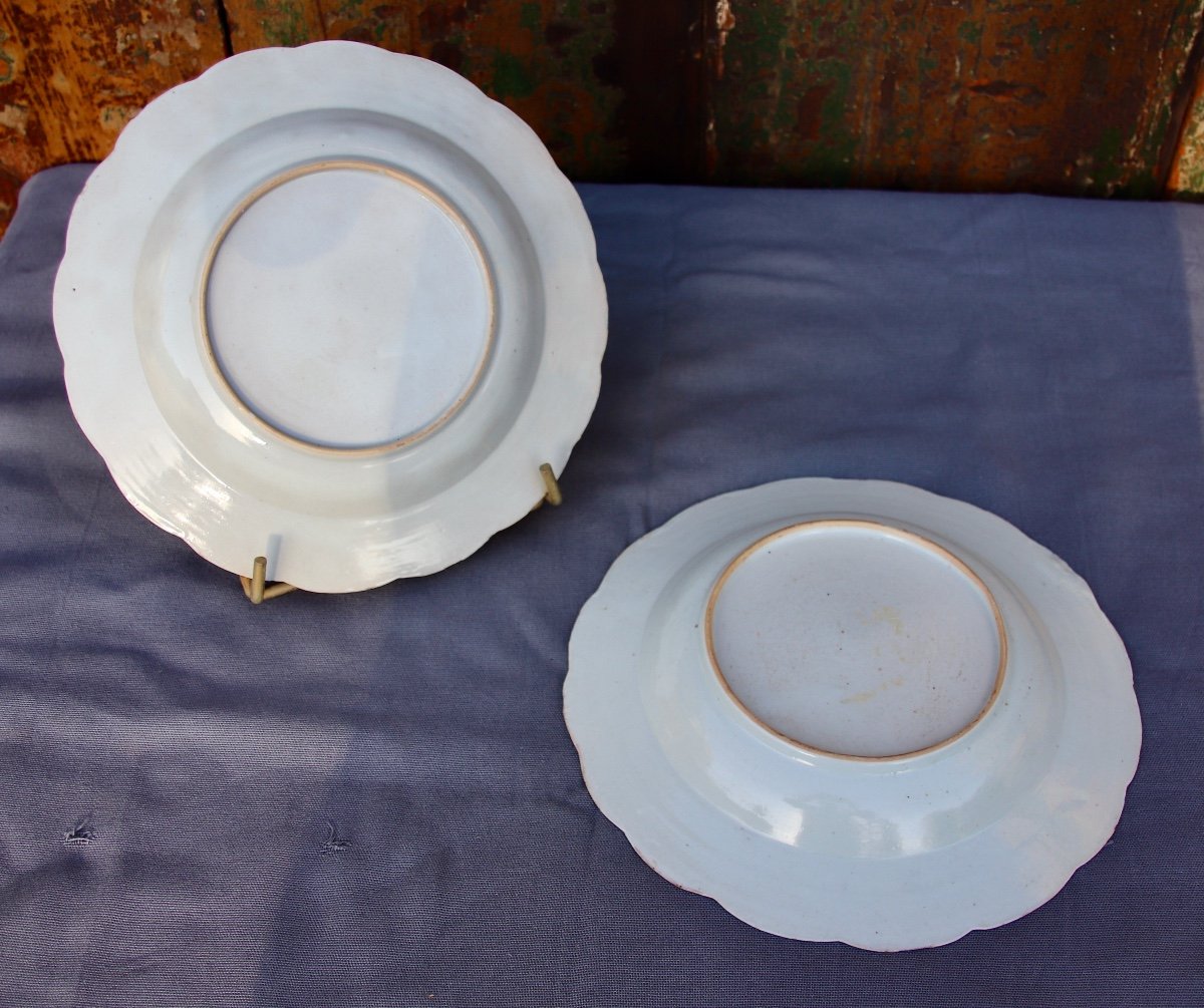 Pair Of 18th Century Plates In Compagnies Des Indes-photo-4