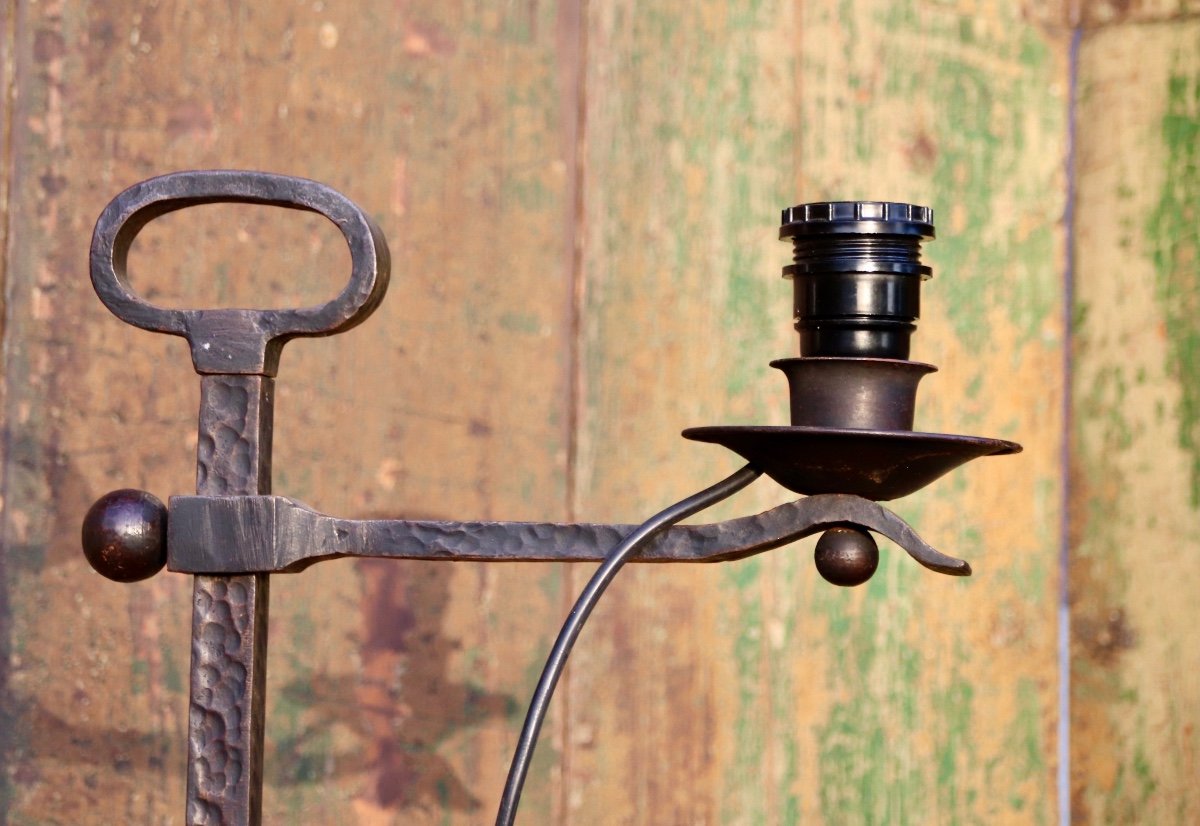 Wrought Iron Floor Lamp 1940-photo-3