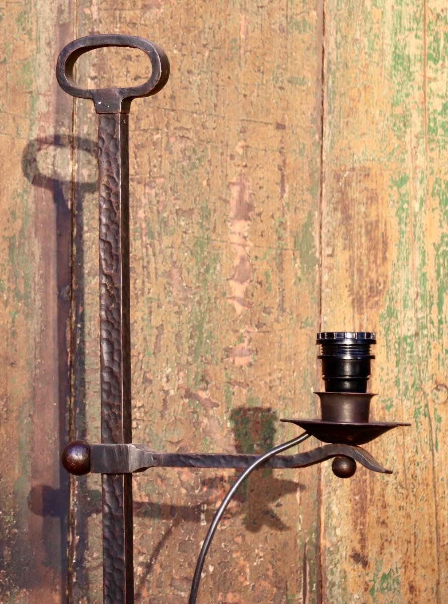 Wrought Iron Floor Lamp 1940-photo-4