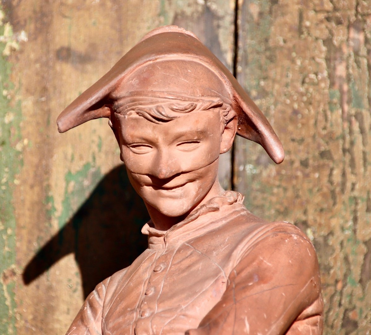Arlequin En Terre Cuite Par St Marceaux-photo-2