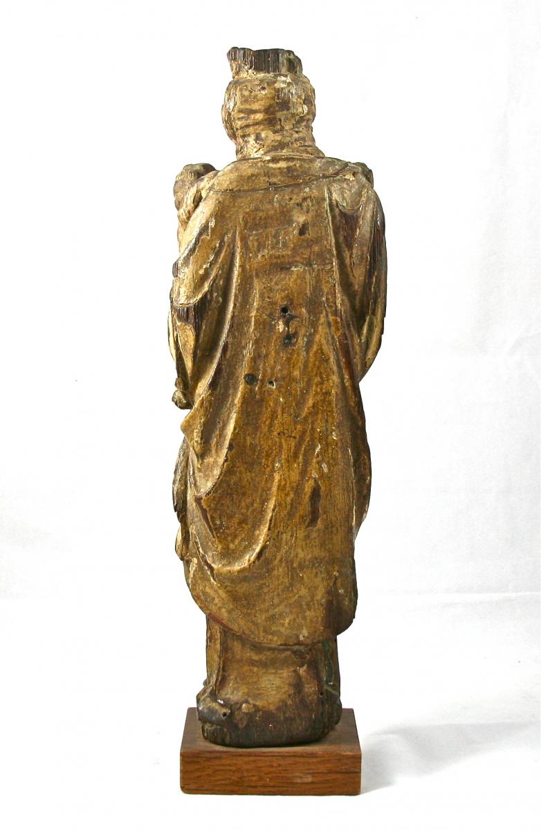 Vierge Flamande XVIIème En Chêne-photo-4