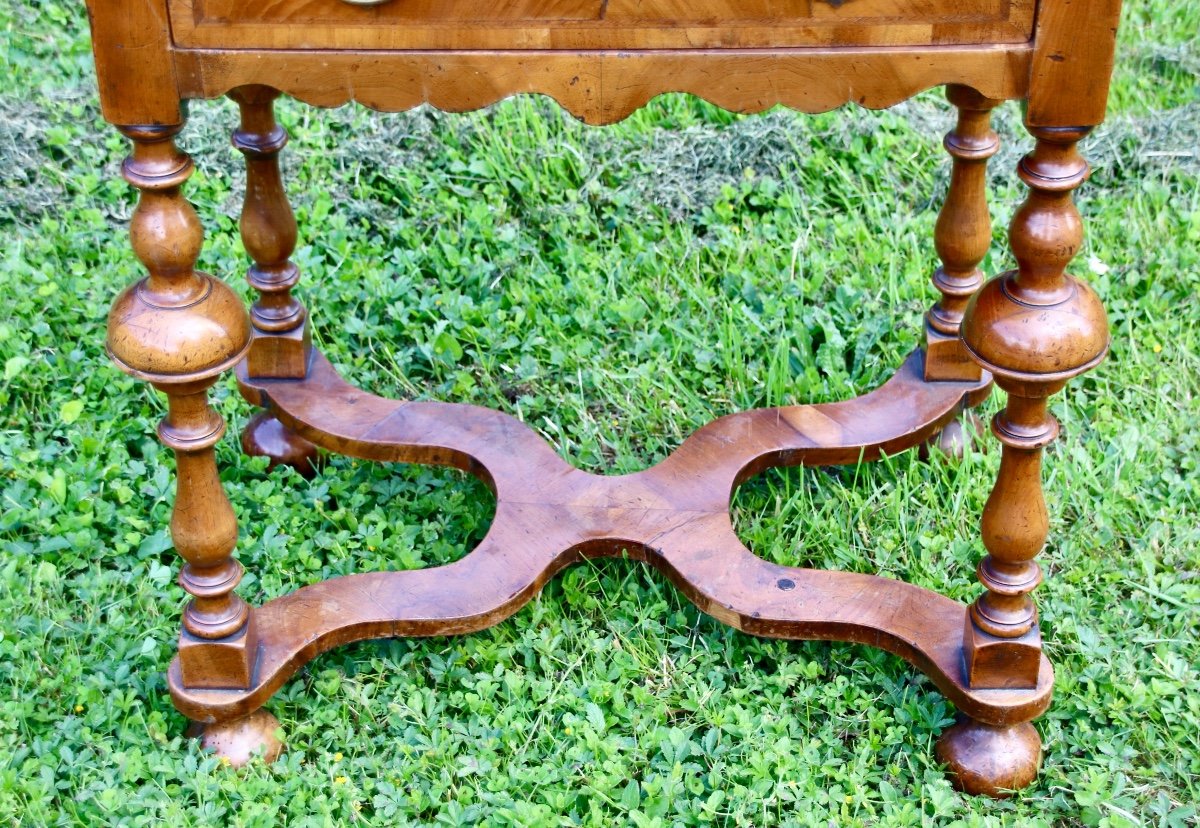 Louis XIV Swiss Table 18th Century In Walnut-photo-4