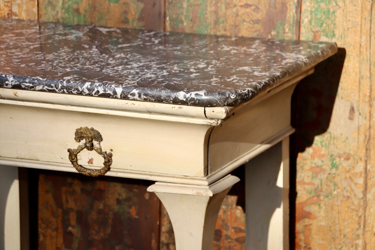 Early 19th Century Console In Painted Wood-photo-4