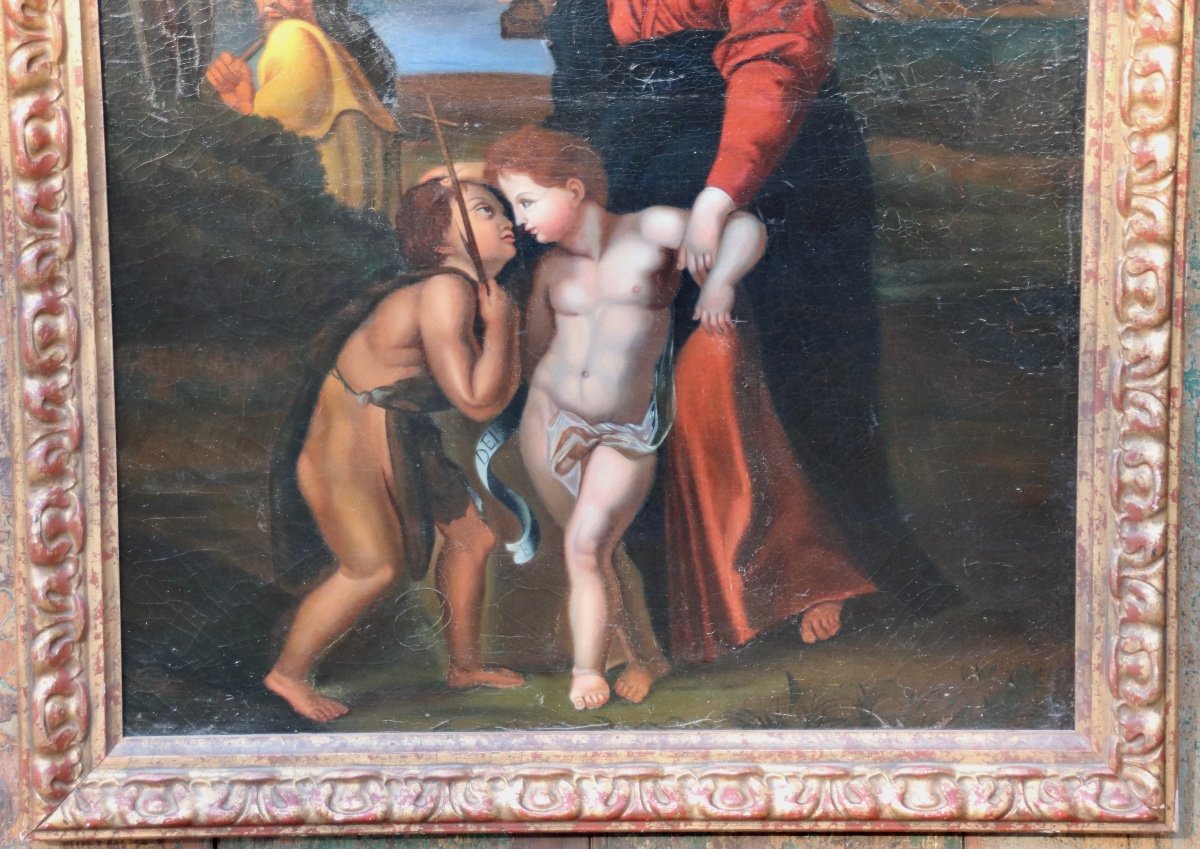 19th Century Painting, After Raphael's Famous Painting "the Madonna Del Passaggio"-photo-3