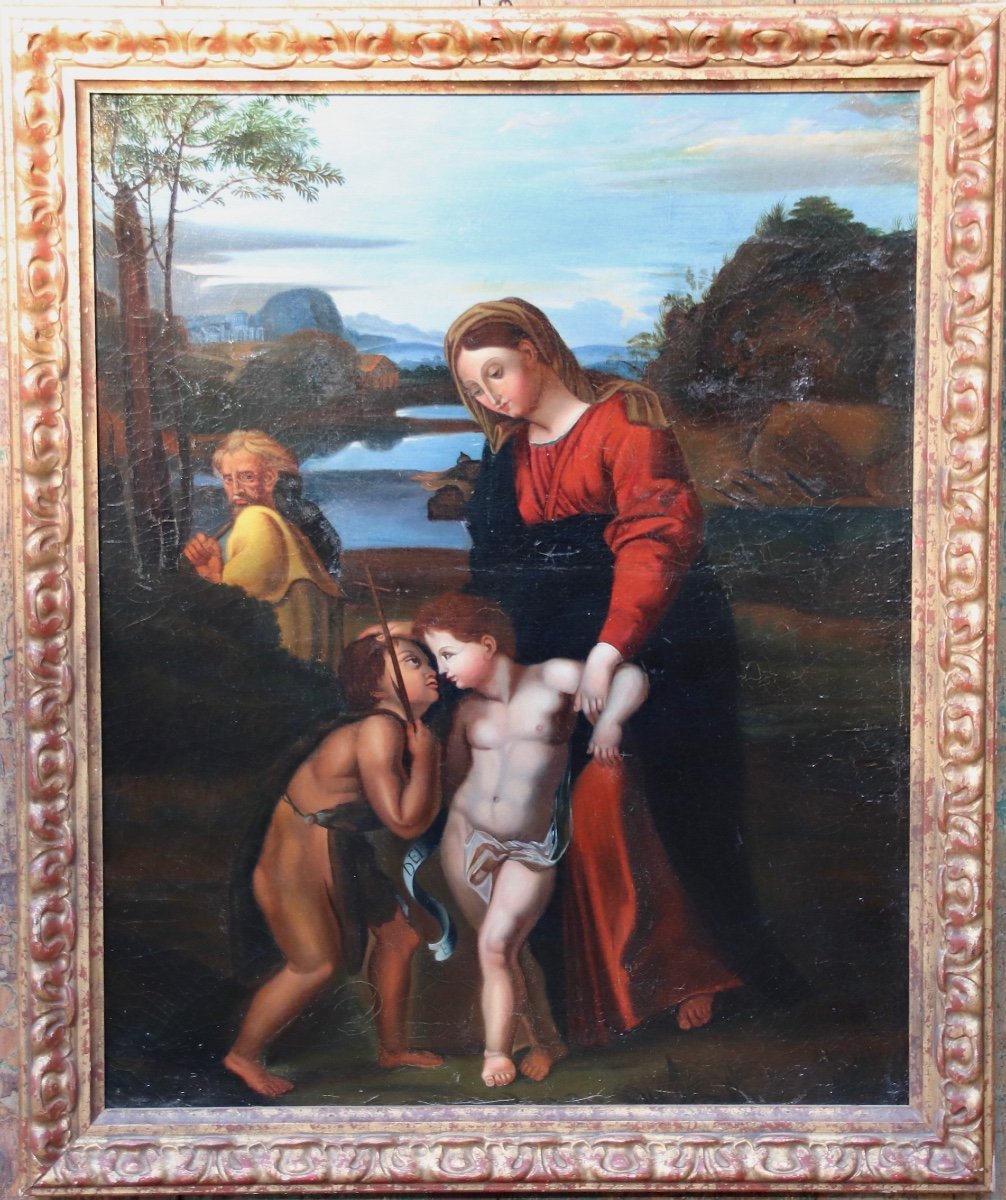 19th Century Painting, After Raphael's Famous Painting "the Madonna Del Passaggio"-photo-1