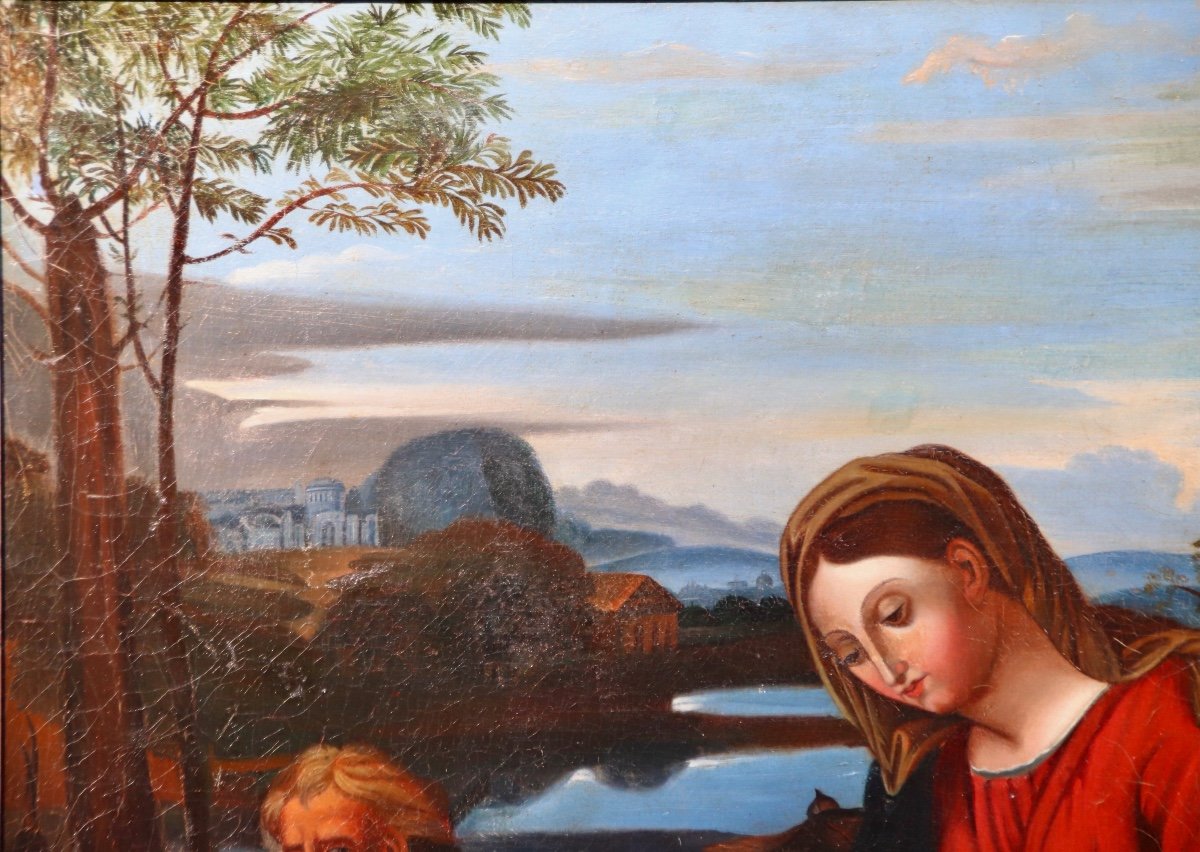 19th Century Painting, After Raphael's Famous Painting "the Madonna Del Passaggio"-photo-4