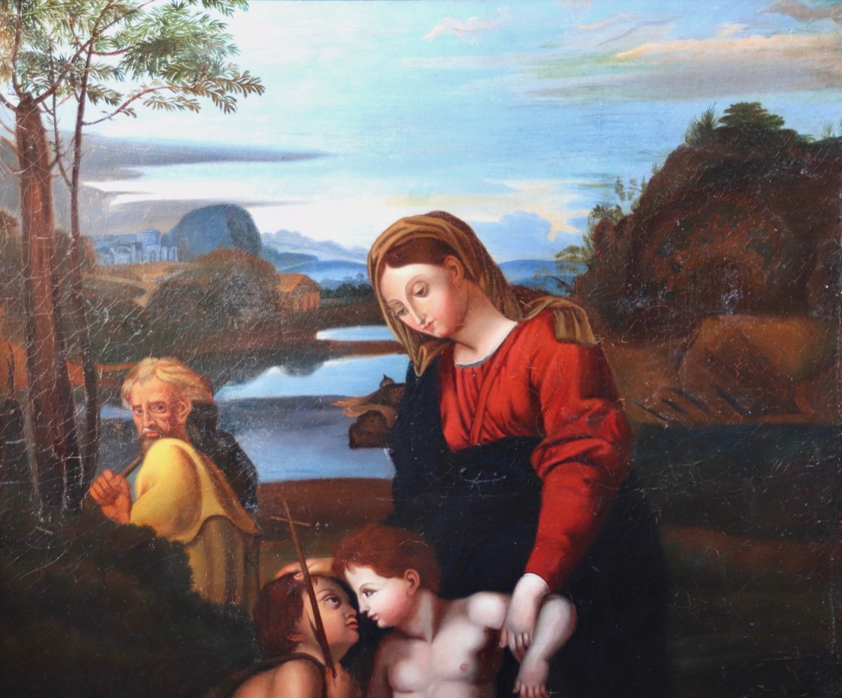 19th Century Painting, After Raphael's Famous Painting "the Madonna Del Passaggio"-photo-7