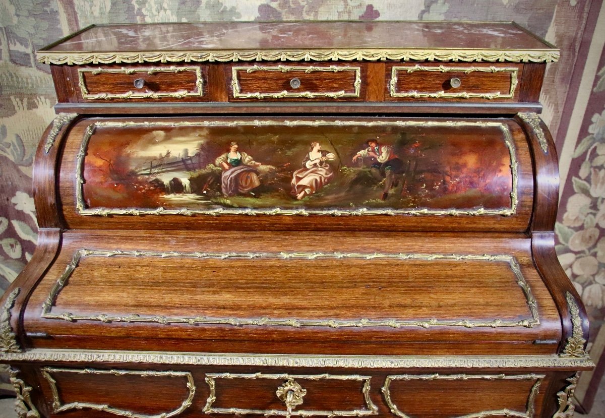 Napoleon III Donkey Desk In Martin Varnish -photo-4