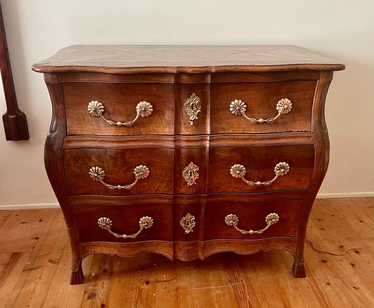 Tomb Commode In Walnut, South-west 18th Century-photo-2