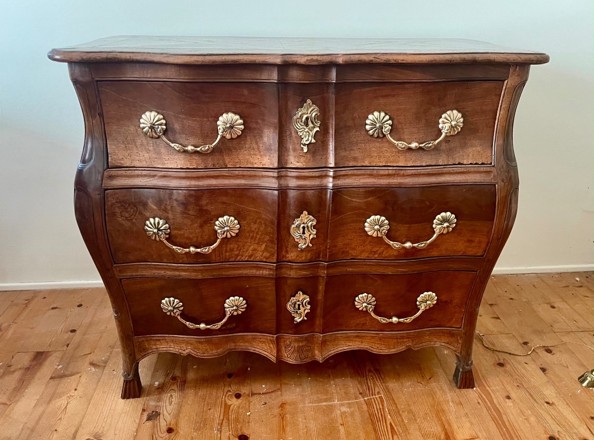 Tomb Commode In Walnut, South-west 18th Century-photo-8