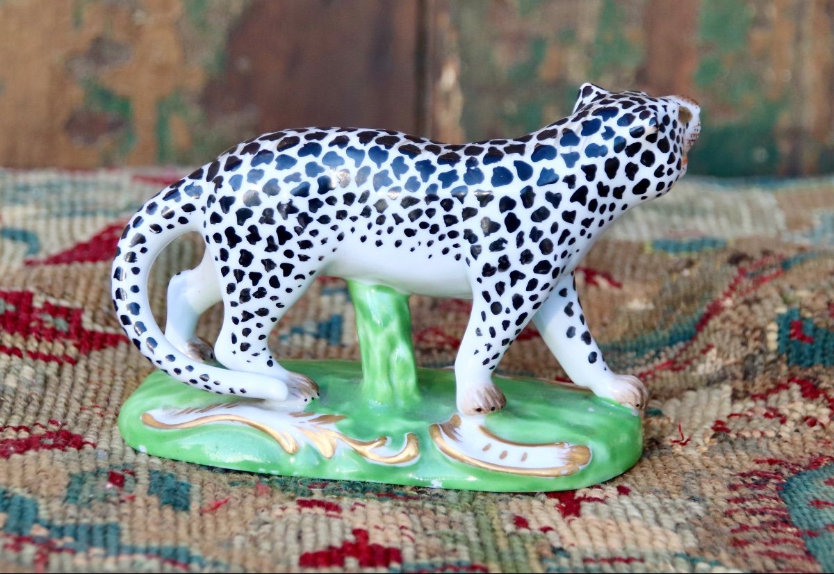 Panthère En Porcelaine De Samson XIXème -photo-3