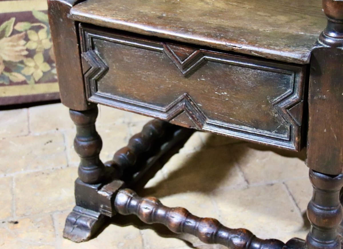 Fauteuil à Système Formant Table d'époque XVIIème -photo-4