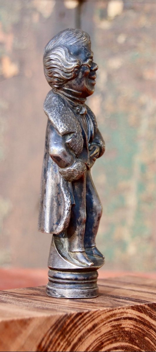 Cachet En Bronze Argenté Dans l'Esprit De Daumier-photo-4