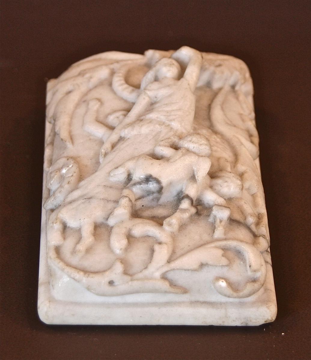 Bas Relief En Marbre d'époque XVIIIème-photo-3