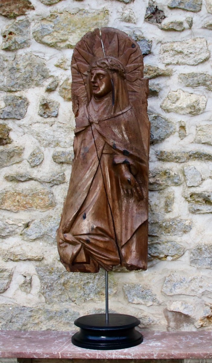 Vierge En Bas Relief d'époque XVIIIème 