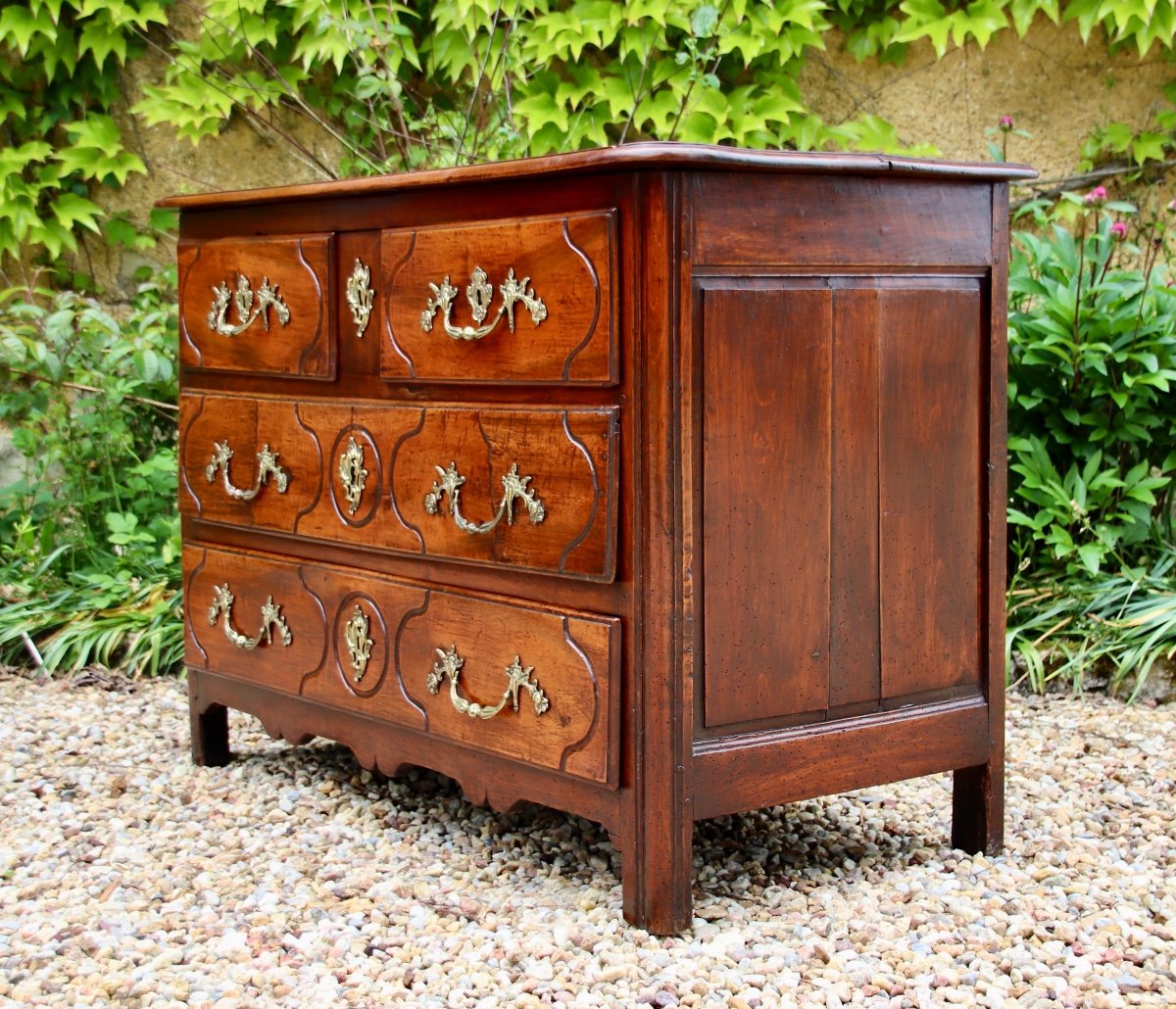Commode Parisienne XVIIIème En Noyer-photo-3