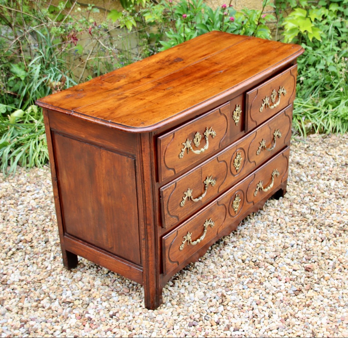 Commode Parisienne XVIIIème En Noyer-photo-4