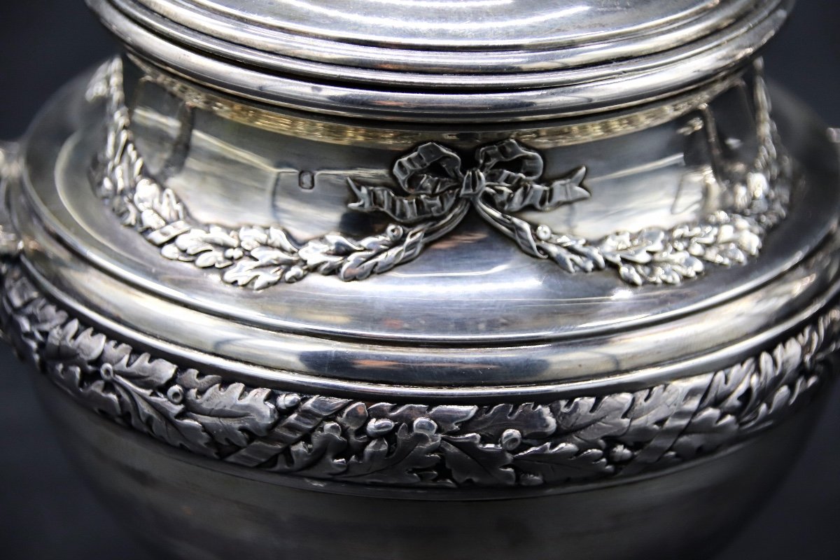 Cafeti&egrave;re Et Sucrier XIX&egrave;me En Argent Massif -photo-1