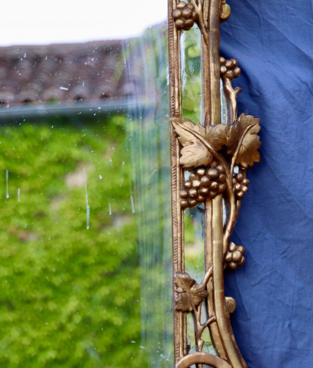 Miroir Provençal à Parclose En Bois Doré d'époque XVIIIème-photo-4