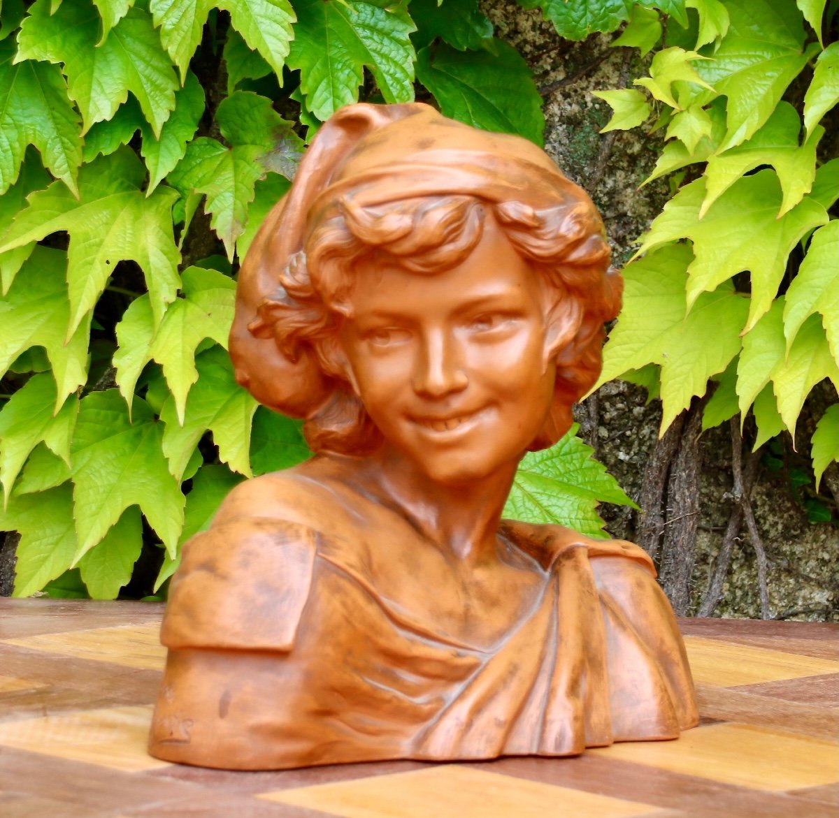 Terracotta Bust The Neapolitan Fisherman After François Rude-photo-2