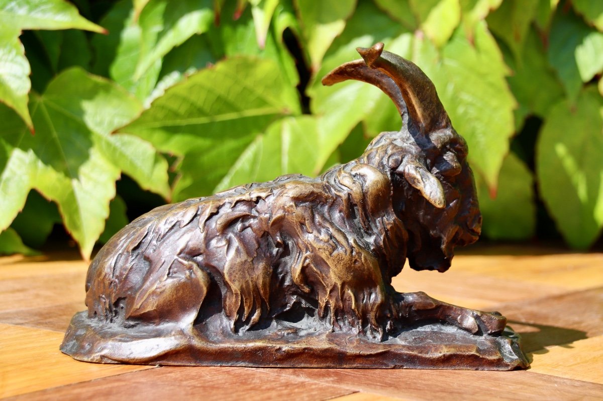 Bronze De Bouc XIX&egrave;me Sign&eacute; Magrou Fondeur Siot Paris-photo-4