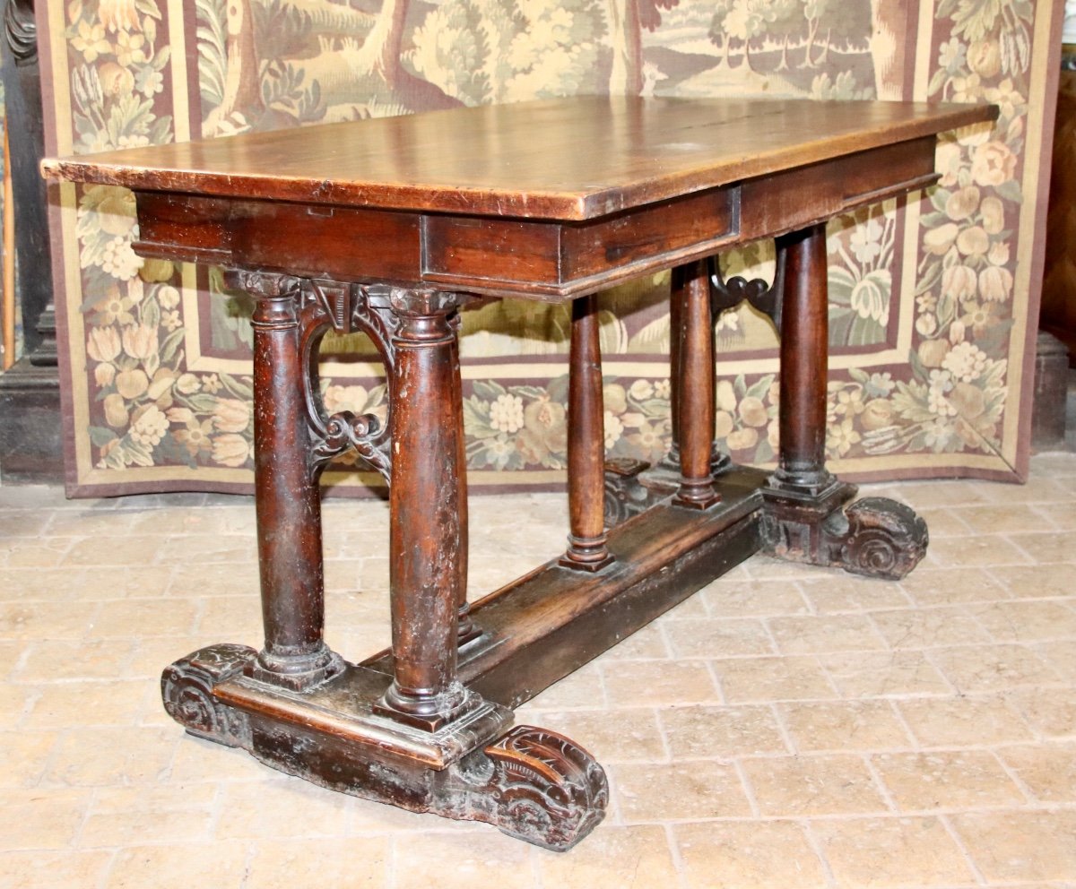 17th Century Renaissance Table In Walnut -photo-3